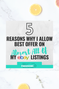 5 reasons why I allow best offer on almost all of my eBay listings.