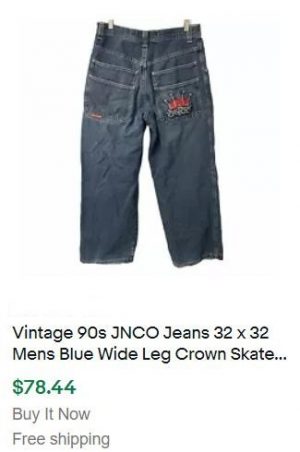 selling vintage clothes - JNCO Jeans